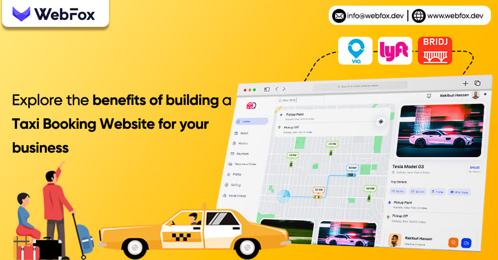 Explore the benefits of building a Taxi Booking Website for your business